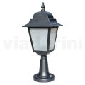 53.5 cm tall street lamp in Anthracite Glass and Aluminum Made in Italy - Scintilla