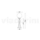 69 cm tall street lamp in white acrylic and aluminum made in Italy - Trovabianco Viadurini