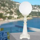 69 cm tall street lamp in white acrylic and aluminum made in Italy - Trovabianco Viadurini