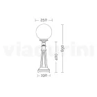 69 cm tall street lamp in black acrylic and aluminum made in Italy - Trovanero Viadurini