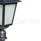 76.5 cm high garden lamp in Anthracite Aluminum and Sandblasted Glass - Elric Viadurini