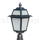 Garden lamppost 76.5 cm high in Anthracite Aluminum and Sandblasted Glass - Elric Viadurini