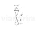 Garden lamppost 76.5 cm high in Anthracite Aluminum and Sandblasted Glass - Elric Viadurini