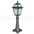 Garden lamppost 76.5 cm high in Anthracite Aluminum and Sandblasted Glass - Elric Viadurini