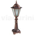 79 cm tall garden lamp in glass and 5 aluminum finishes - Pinako