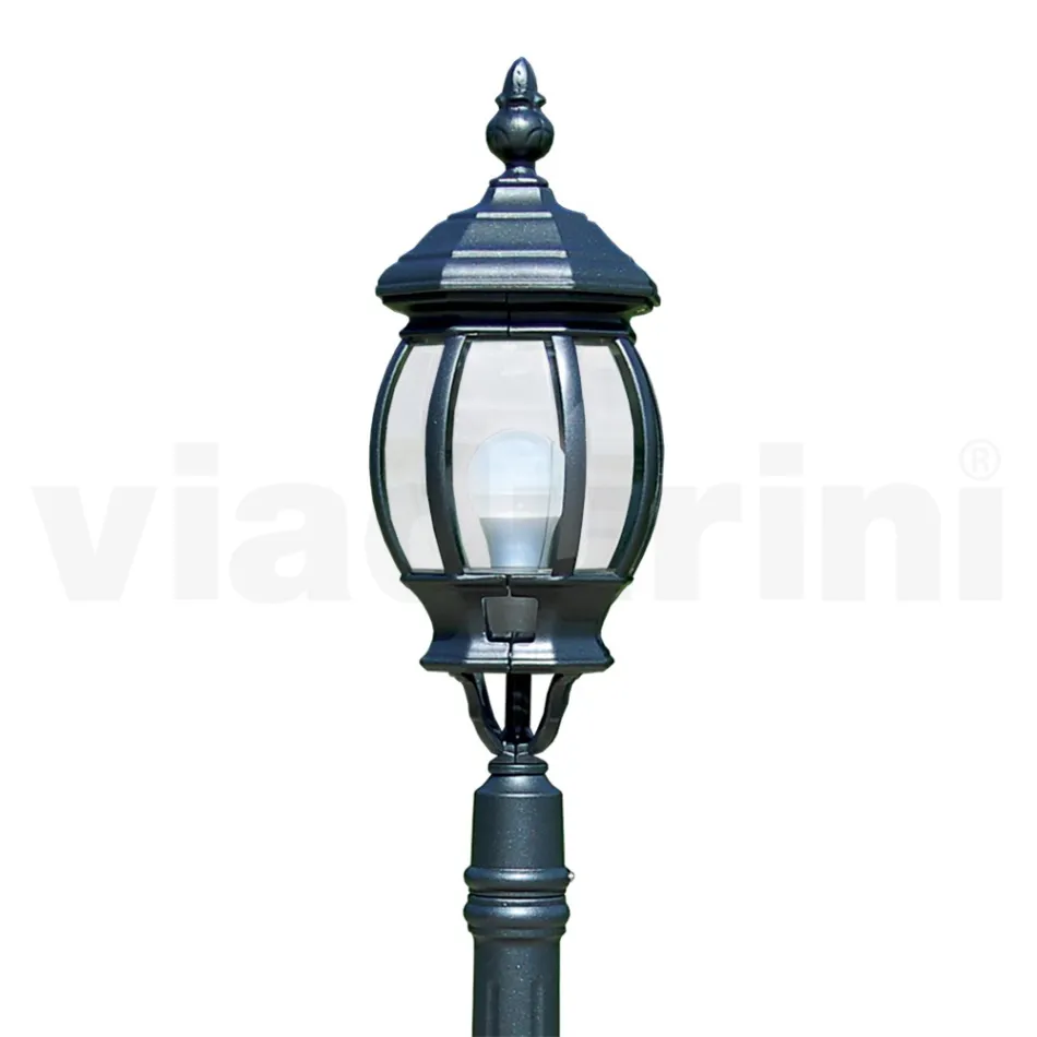 Low Outdoor Lamp in Anthracite Aluminum Made in Italy - Impero Viadurini