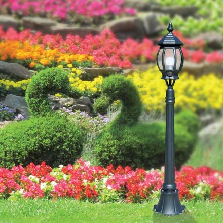 Low Outdoor Lamp in Anthracite Aluminum Made in Italy - Impero Viadurini