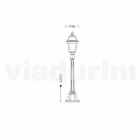 Low streetlight for outdoor in aluminum produced in Italy, Kristel Viadurini