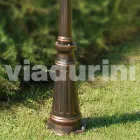 Two-light aluminum street lamp made in Italy, Anika Viadurini