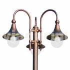 Outdoor three-light aluminum street lamp made in Italy, Anusca Viadurini