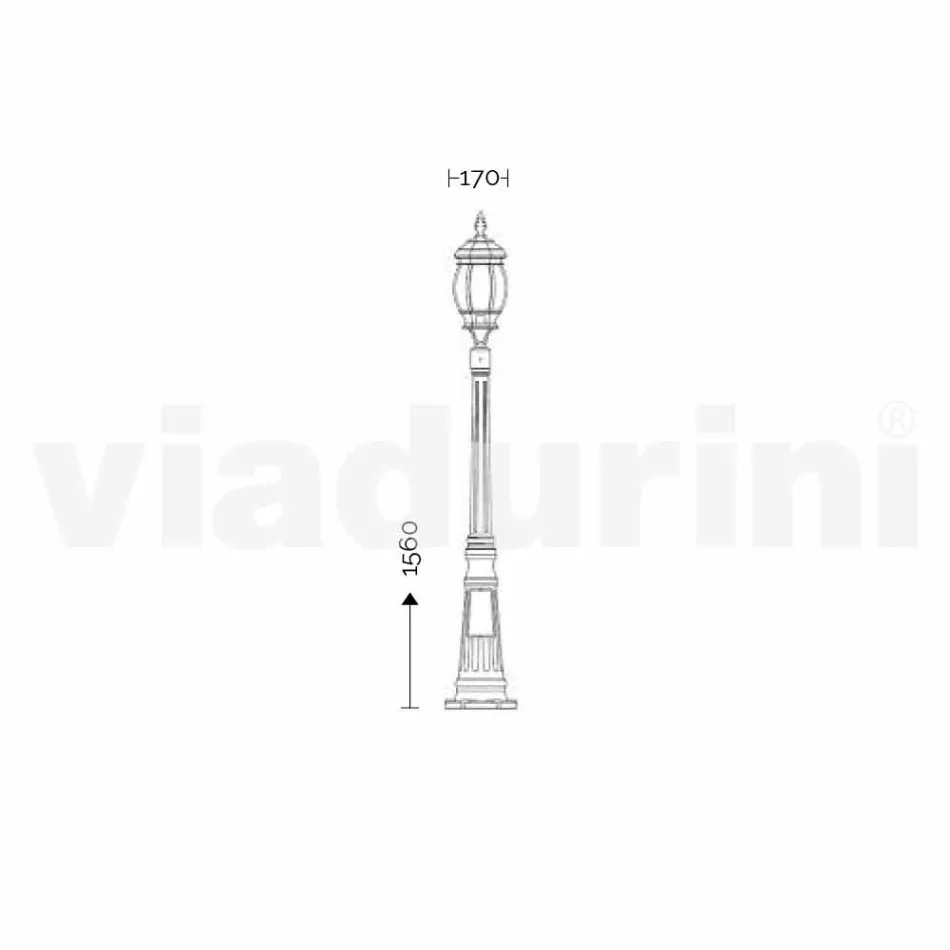 Outdoor lamp with an aluminum light made in Italy, Anika Viadurini