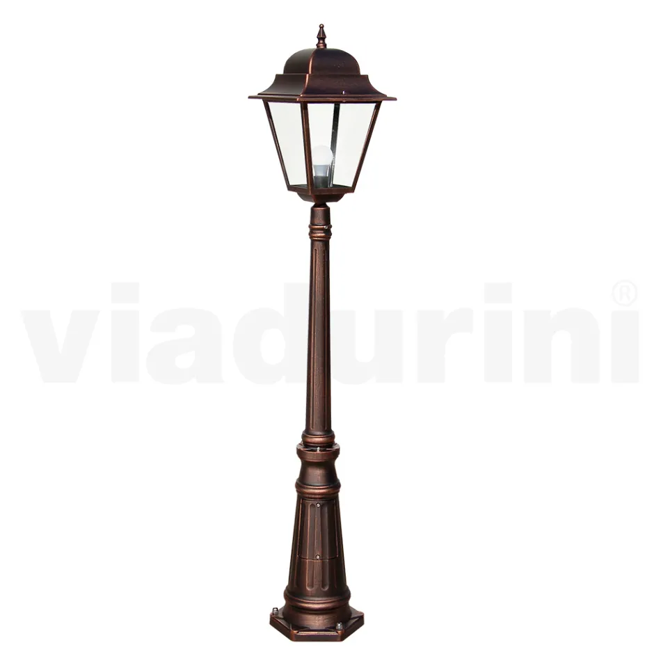 161 cm tall outdoor lamp in glass and die-cast aluminum - Alchemist Viadurini