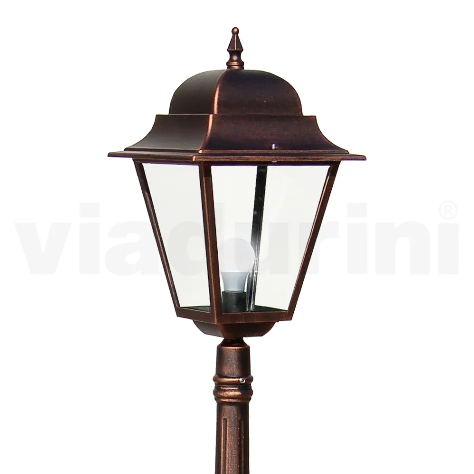 161 cm tall outdoor lamp in glass and die-cast aluminum - Alchemist Viadurini