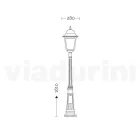 161 cm tall outdoor lamp in glass and die-cast aluminum - Alchemist Viadurini