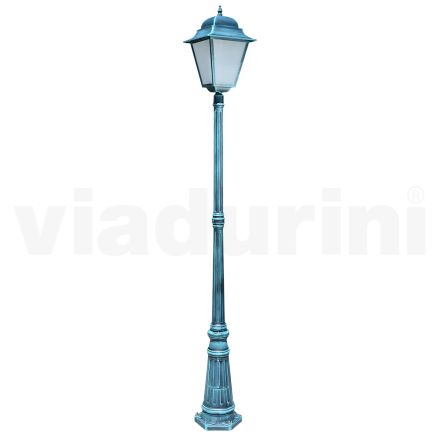 222 cm high outdoor lamp in glass and die-cast aluminum - Alchemist Viadurini