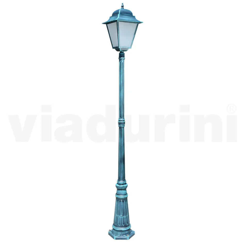 222 cm high outdoor lamp in glass and die-cast aluminum - Alchemist Viadurini