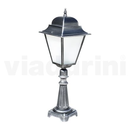 85 cm high outdoor lamp in glass and die-cast aluminum - Alchemist Viadurini