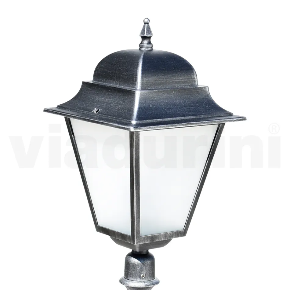 85 cm high outdoor lamp in glass and die-cast aluminum - Alchemist Viadurini