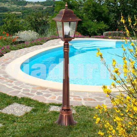 Low aluminum outdoor lamp made in Italy, Aquilina Viadurini