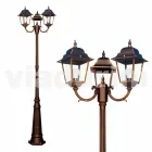 Classic three-light outdoor lamp made in Italy, Aquilina Viadurini