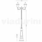 Classic outdoor aluminum street lamp made in Italy, Aquilina Viadurini