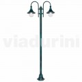 Outdoor two-lights lamppost in die-cast aluminum, made in Italy,Anusca