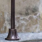 Outdoor Lamppost in Black Aluminum and Hand Painted Flowers - Latina Viadurini