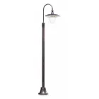 Outdoor Lamppost in Black Aluminum and Hand Painted Flowers - Latina Viadurini