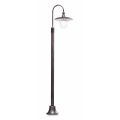 Outdoor Lamppost in Black Aluminum and Hand Painted Flowers - Latina