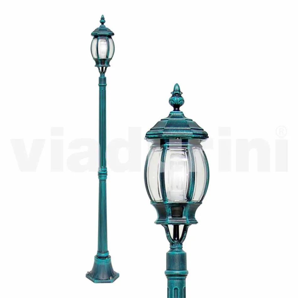Outdoor lamp post in die-cast aluminum made in Italy, Anika Viadurini