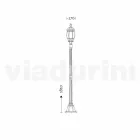 Outdoor lamp post in die-cast aluminum made in Italy, Anika Viadurini