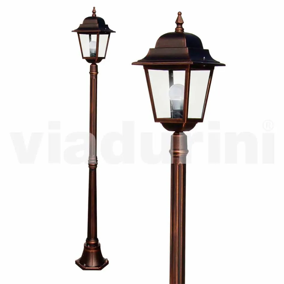Classic aluminum garden lamp made in Italy, Aquilina Viadurini