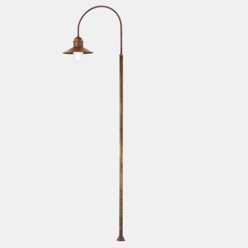 Garden Lamp Post with High or Low Arch in Brass and Copper - Edge by Il Fanale Viadurini