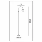 Garden Lamp Post with High or Low Arch in Brass and Copper - Edge by Il Fanale Viadurini