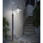 Garden Lamp Post Curved Design in Aluminum Hand Decorated - Campobasso Viadurini