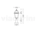 Garden lamp in Anthracite Aluminum and Sandblasted Glass - Elric Viadurini