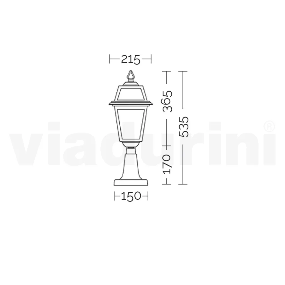 Garden lamp in Anthracite Aluminum and Sandblasted Glass - Elric Viadurini