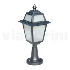 Garden lamp in Anthracite Aluminum and Sandblasted Glass - Elric Viadurini