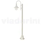 White aluminum garden lamp with 1 light produced in Italy, Anusca Viadurini