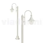 White aluminum garden lamp with 1 light produced in Italy, Anusca Viadurini