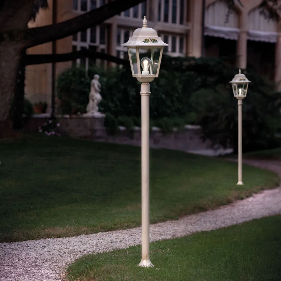 Aluminum Garden Lamp Post Classic Hand Painted Decoration - Gorizia Viadurini