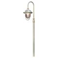 Garden Lamp Post in Hand Painted Aluminum and Flowers Decor - Bari
