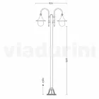 Garden lamp in white die-cast aluminum made Italy, Anusca Viadurini