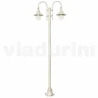 Garden lamp in white die-cast aluminum made Italy, Anusca Viadurini