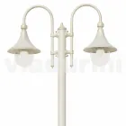 Garden lamp in white die-cast aluminum made Italy, Anusca Viadurini