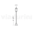 Vintage Style Aluminum Garden Lamp Made in Italy - Leona Viadurini