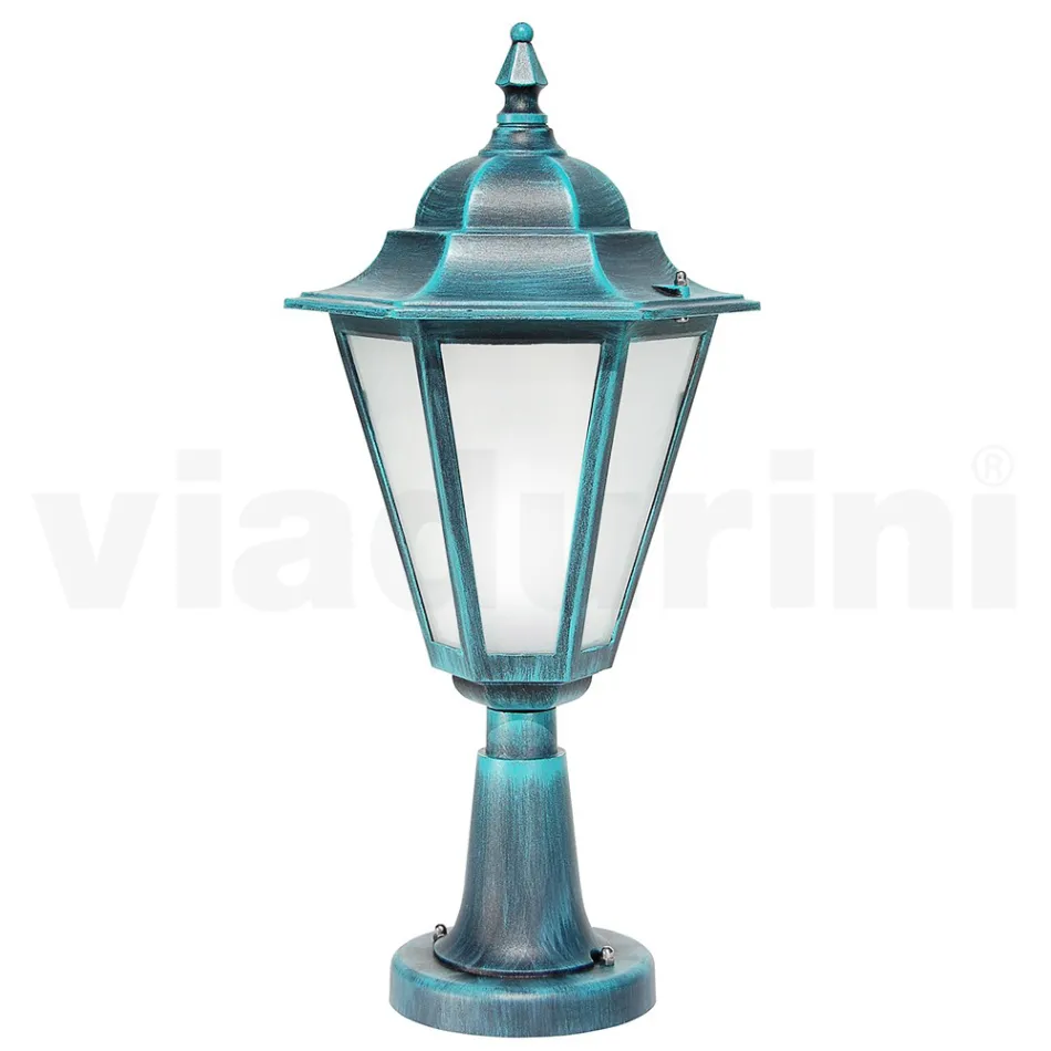 Garden lamp in sandblasted glass and 5 aluminum finishes - Pinako Viadurini