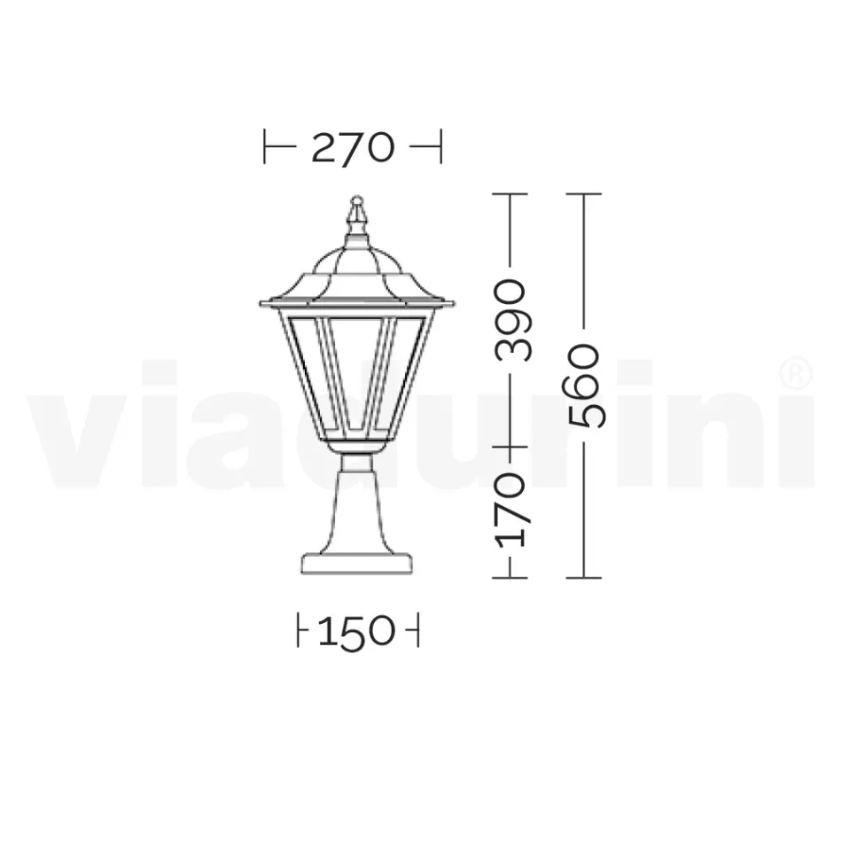 Garden lamp in sandblasted glass and 5 aluminum finishes - Pinako Viadurini