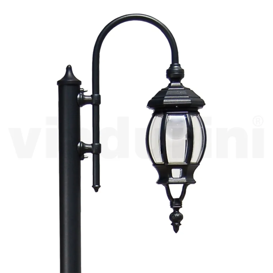 Vintage Garden Lamp in Anthracite Aluminum Made in Italy - Empire Viadurini