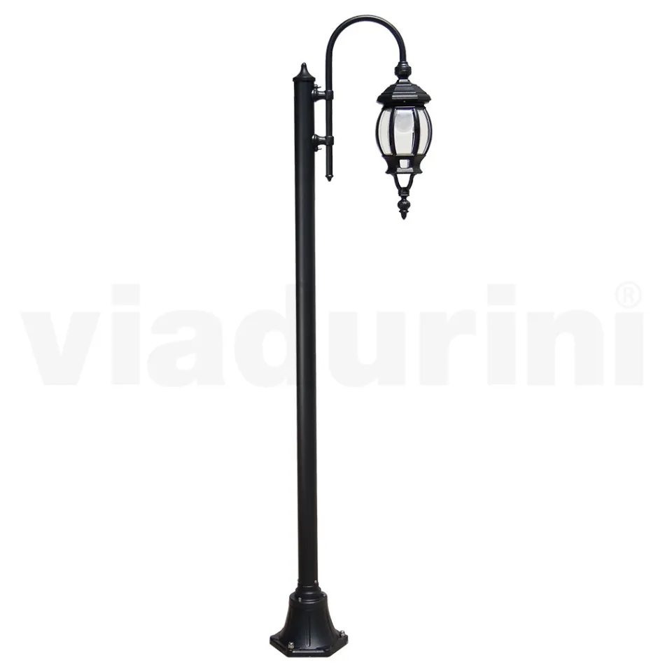 Vintage Garden Lamp in Anthracite Aluminum Made in Italy - Empire Viadurini